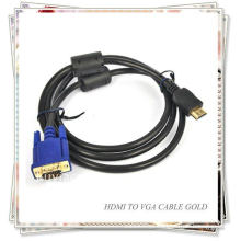 Ouro chapeado HDMI PARA o cabo da VGA 5FT 1.5m macho de HDMI ao cabo masculino de VGA HD-15